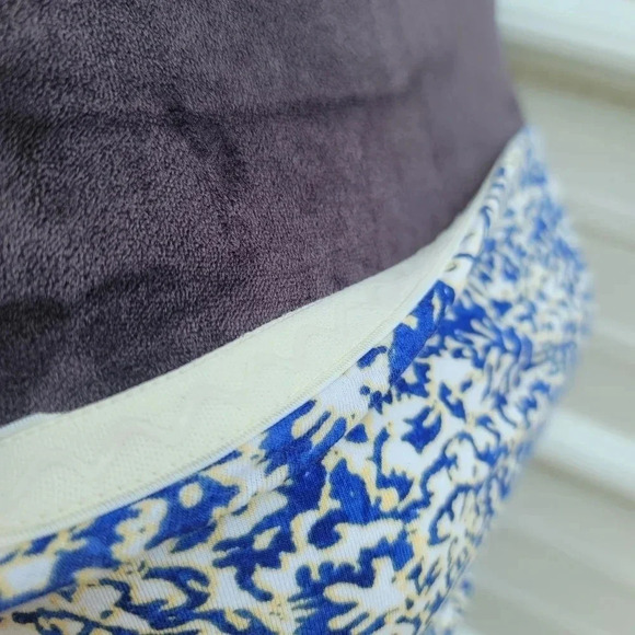 The Limited Blue Floral Strapless Boho Print Lightweight Stretch Maxi Dress Sz M - Picture 14 of 16